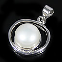 Sterling Silver Blister White 8.5 -9mm FW Pearl Pendant (XZZ056) (Start from 10 units) Free shipping