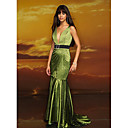 Trumpet V-neck Court Train Taffeta Prom / Evening Dress (HSX316) (Start From 3 Units) Free Shipping