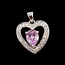 Fashion Heart CZ Pendant in 925 Sterling Silver (SZY039) (Start From 36 Units) Free Shipping