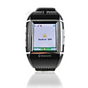 W08 Quad Band Watch Style Cell Phone Black - silver - gray