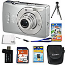 Canon PowerShot SD750/IXUS 75 Silver 7.1MP Digital Camera + 4GB SD + Extra Battery + 6Bonus (SZW550)