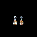 boucle d'oreille en argent de haute qualité cubes zircon q-0948-champagne (szy162)
