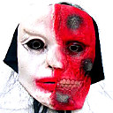 Scary Latex Halloween Mask with Hair For Adult (SZWS016)
