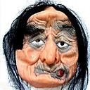 Scary Latex Halloween Mask with Hair For Adult (SZWS015)