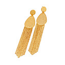Stylish 18K Gold Plated Tassel Earring - Cubic Zirconia Earring 81001 - 01 (SZY676)