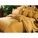 Re 4pcs 100% cotone jacquared e ricamare lenzuola comforter set (sbc126)