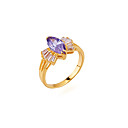 lavande papillon zircon cubique ring - cubic zirconia ring 81026-26 (szy943)