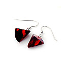 Arrow Earring with Red Cubic Zirconia - Sterling Silver Earring 1249 (SZY603)