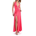 A-ligne de longueur cheville halter chiffon robe de soirée / robe de bal (gye117)