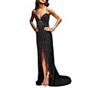 gaine / colonne bretelles spaghetti-parole longueur organza robe de soirée / robe de bal (gye070)