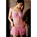 diseño de hoja de loto rosa 2-pieza sexy babydoll lencería 2148