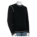 mannen 100% kasjmier trui met lange mouwen rib gestreepte ronde hals. meer kleuren beschikbaar. (Yrs073)
