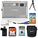 Olympus mju 1050 SW 10.7mp fotocamera digitale con intemperie da 2,7 pollici a cristalli liquidi da 2 GB + XD + batteria + 6 Bonu