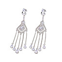 lustre de platine et de glands cz-cz earring boucle d'oreille 90111-20 (szy1370)