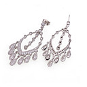 platine de luxe chandelier earring cz-cz boucle d'oreille 81226-14 (szy1373)