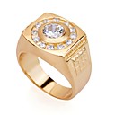 Plaqué or 18k luxe cz-cz ring ring 90302-08 (szy1639)