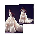 Ball Gown Strapless Royal Length Train Taffeta Wedding Dresses for Bride 2009 Style (WGY0064)