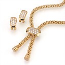 24K Gold Plate Stylish CZ Jewelry Set-Cubic Zirconia Jewelry Set SYX-0152 (SZY1711)