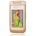 longxing v6 scheda dual-band tri tv flip touch screen oro telefono cellulare (szr736)