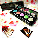 Free Professional Cosmetic Brush Set + 5 Colors Eyeshadow Palette 2#
