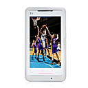 T6 Dual Card Tri-Band Steel Glass Flat Touch Screen Cell Phone White&Red