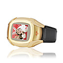 k1 quad band diamant téléphone cellulaire montre en or (szfcl003)