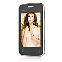 N97 style Tri-Band Dual Card Dual Standby Flat Touch Screen Multi Function Cell Phone Black