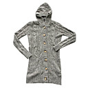 Handmade Hoody Wool cable Cardigan Women's Sweater (GX002)