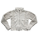 Handmade Long Sleeves Zipper Cardigan Women's Sweater (GX005)