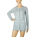 Long Sleeves Woven Belted  Women's Sweater(054609-001)