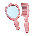 Pink Rose Cosmetic Mirror and Comb