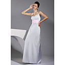 A-line Halter Floor-length Satin Bridesmaid/ Wedding Party Dress (FSD0222)