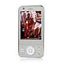 BX A600 Dual Card Quad Band Dual Camera Flashlight JAVA TV Flat Touch Screen Cell Phone White and Silver (2GB TF Card)