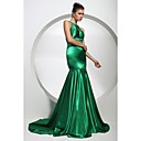 Trumpet/ Mermaid Scoop Court Train Elastic Woven Satin Evening/ Prom Dress (FSD0263)