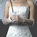 rendas / voile fingertips cotovelos luvas de noiva casamento