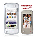 Mini N97 Dual Card Quad Band Dual Camera TV Function Flat Touch Screen Cell Phone Black (Start From 5 Units)