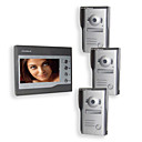 7 "TFT LCD colorido de vídeo com 3xccd interfone transceptores câmera (tra150)