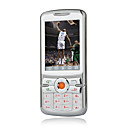 GSM Dual Card Dual Standby Dual Band Cell Phone Silver and White (2GB TF Card)(SZ05450150)