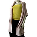 camisola de lã merino 100% horizontal mulheres camisola canelada casaco (hhx001)