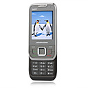jingpenge1866 Tri-Band-Karte zwei Dual-Standby-Dual-Kamera Blitzlicht Telefons schwarz (2GB Karte tf) (sz05440103)