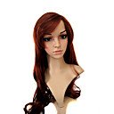 Capless Extra Long High Quality Synthetic Natural Look Red Wine Curly Hair Wig