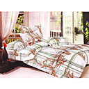 4-pc flor del ciruelo de tamaño completo duvet cover set - envío (0586-6940118564282)