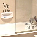 badkamer stickers van douche, toilet, gids (ceg50091)