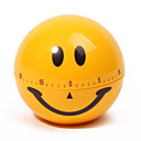 De 60 minutos la cara sonriente de la cocina mecánica temporizador que va contando ducha corta temporizador de alarma anillo (qwn007)