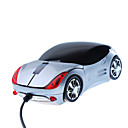 mini carro usb mouse óptico com fio estilo (prata)
