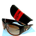 gafas de sol de moda + paño de limpieza libre y estuche duro - marco de café oscuro + diseño de belleza dsco4217-0479-11.13-83