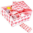 16 Gitter zusammenklappbar Vlies Aufbewahrungsbox pink (ceg50129)
