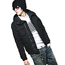 Men's Hooded Puffy Down Parka Coat Jacket with Removable Collar (LGT0482-11.27-17)