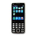 I8 Tri Band Dual Card Dual Standby Dual Camera Metal Cover Flat Touch Screen Bar Cell Phone White (2GB TF Card)