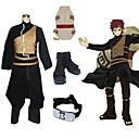 Naruto Shippuden Gaara Men's Cosplay Costume and Accessories Set